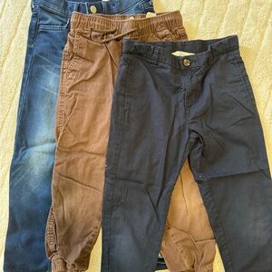 H&M set of 3 Boys' Pants in Blue, Brown, and Black